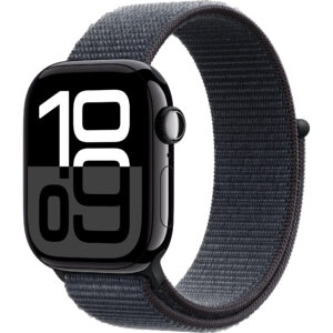 Apple Watch Series 10 , GPS, 42mm Jet Black Aluminium Case, Sport Loop Band, Ink Apple Watch Series 10 , GPS, 42mm Jet Black Aluminium Case, Sport Loop Band, Ink