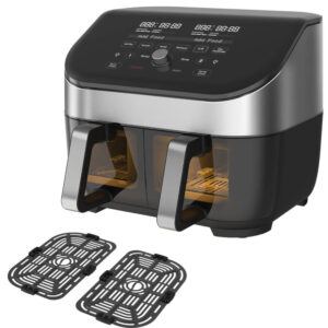 Friteuza cu aer cald Instant Pot Vortex Plus Dual ClearCook, 1700 W, Capacitate 7.6 litri, Clear Cook, Ecran digital, Doua cosuri detasabile, 6 functii de gatire, Negru/Argintiu Friteuza cu aer cald Instant Pot Vortex Plus Dual ClearCook, 1700 W, Capacitate 7.6 litri, Clear Cook, Ecran digital, Doua cosuri detasabile, 6 functii de gatire, Negru/Argintiu