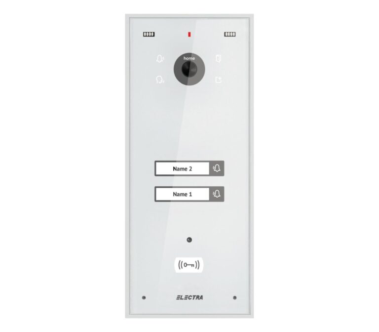 Post exterior videointerfon, 2 familii, alb, montaj aparent, Electra VPH.02S03.ELWTL