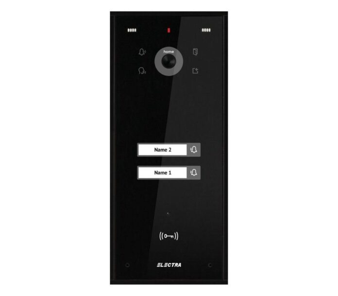 Videointerfon de exterior Electra VPH.02S03.ELBTL, 2 familii, negru, montaj aparent Videointerfon de exterior Electra VPH.02S03.ELBTL, 2 familii, negru, montaj aparent