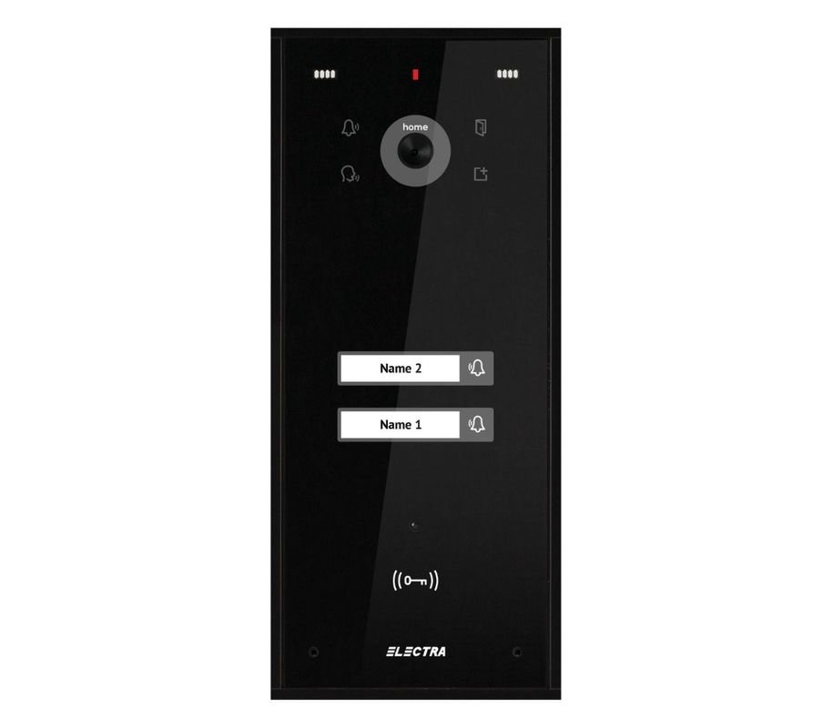 Videointerfon de exterior Electra VPH.02S03.ELBTL, 2 familii, negru, montaj aparent Videointerfon de exterior Electra VPH.02S03.ELBTL, 2 familii, negru, montaj aparent