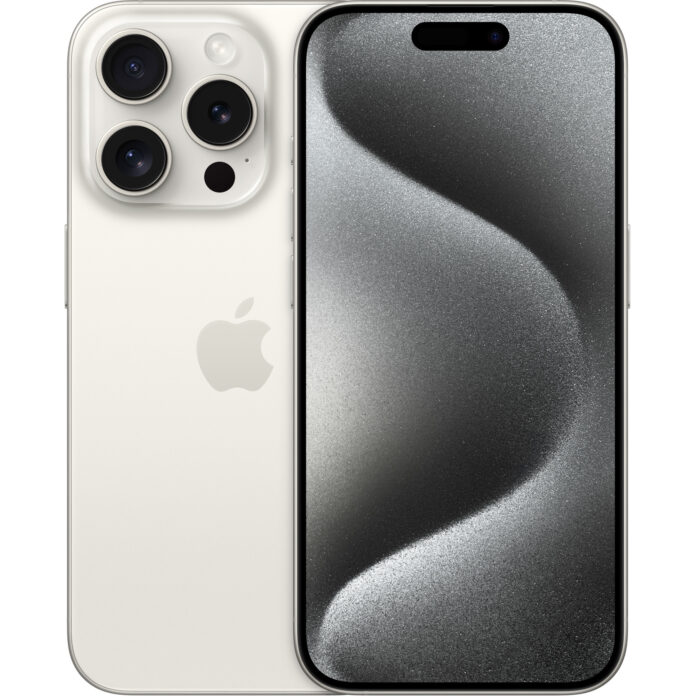 Telefon Mobil Apple iPhone 15 Pro 5G, 1TB, White Titanium