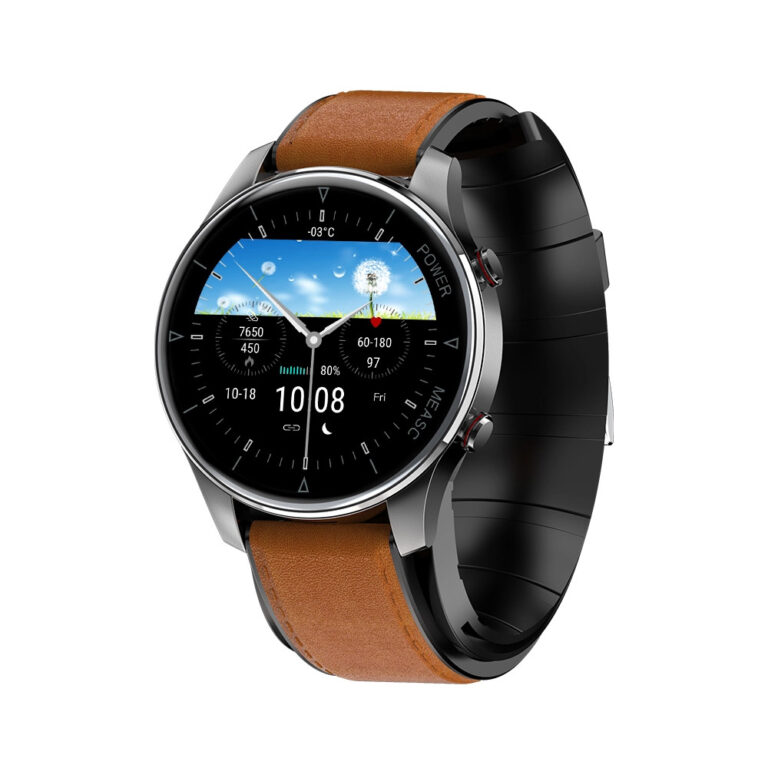 Smartwatch iSEN Watch P50, Negru/Maro inchis