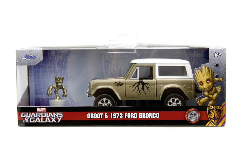 Jada Marvel Set Masinuta Metalica Ford Bronco Si Figurina Groot Jada Marvel Set Masinuta Metalica Ford Bronco Si Figurina Groot