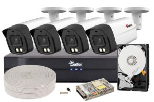 Kit complet de supraveghere video Safer, 5 MP, 4 camere, Iluminare Duala 40m, DVR 4 canale, HDD 2 TB, KITSAF-4X-5MP28IL40ACCHDD Kit complet de supraveghere video Safer, 5 MP, 4 camere, Iluminare Duala 40m, DVR 4 canale, HDD 2 TB, KITSAF-4X-5MP28IL40ACCHDD