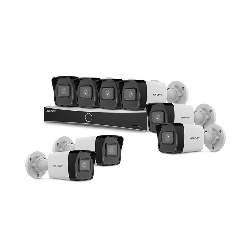 Sistem supraveghere IP exterior basic HikVision KIT-HIK-B8EXT4MP-30M-POE, 8 camere, 4 MP, 2.8 mm, IR 30 m, PoE Sistem supraveghere IP exterior basic HikVision KIT-HIK-B8EXT4MP-30M-POE, 8 camere, 4 MP, 2.8 mm, IR 30 m, PoE