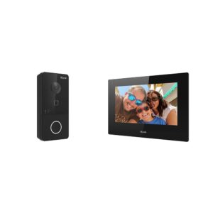 Kit videointerfon IP WiFi Hikvision HiLook VI-K43P, 2MP, touchscreen, 2.4GHz, IR 3m, ecran 7 inch, aparent, PoE, slot card Kit videointerfon IP WiFi Hikvision HiLook VI-K43P, 2MP, touchscreen, 2.4GHz, IR 3m, ecran 7 inch, aparent, PoE, slot card