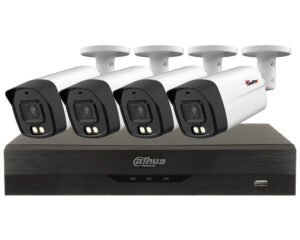 Sistem supraveghere 4 camere exterior 5MP Iluminare duala LED si IR 40m, Audio, DVR cu functii AI, Dahua KIT4CAM2KDH Sistem supraveghere 4 camere exterior 5MP Iluminare duala LED si IR 40m, Audio, DVR cu functii AI, Dahua KIT4CAM2KDH