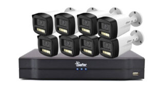 Kit supraveghere 8 camere 5MP, lentila 3.6 mm, IR si LED, microfon, DVR 8 canale, pana la 8MP 4K, Safer KIT-8EXT5MP4 Kit supraveghere 8 camere 5MP, lentila 3.6 mm, IR si LED, microfon, DVR 8 canale, pana la 8MP 4K, Safer KIT-8EXT5MP4