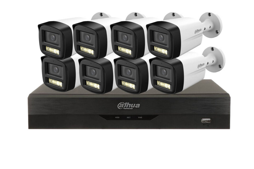 Kit de supraveghere 8 camere exterior 5MP, IR si LED alb, Microfon si DVR 8 canale, Dahua KIT8C2MPEXT-I3 Kit de supraveghere 8 camere exterior 5MP, IR si LED alb, Microfon si DVR 8 canale, Dahua KIT8C2MPEXT-I3