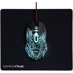 Kit gaming mouse si mousepad Trust 24752, Negru Kit gaming mouse si mousepad Trust 24752, Negru