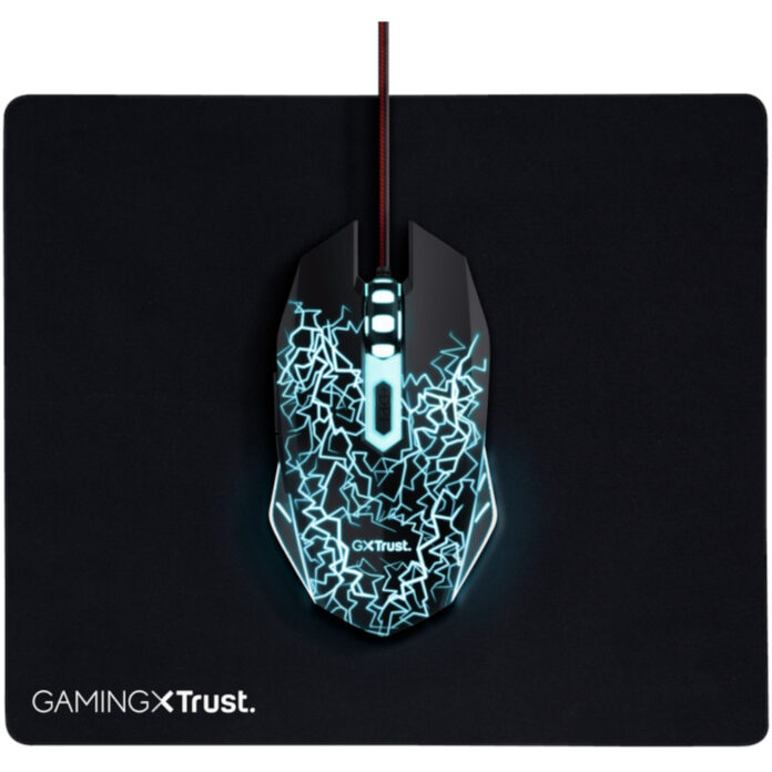 Kit gaming mouse si mousepad Trust 24752, Negru Kit gaming mouse si mousepad Trust 24752, Negru