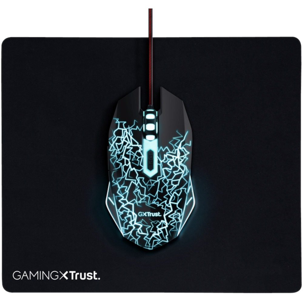 Kit gaming mouse si mousepad Trust 24752, Negru Kit gaming mouse si mousepad Trust 24752, Negru