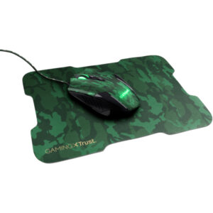 Kit gaming mouse si mousepad Trust GXT 781 Rixa, Verde Camo Kit gaming mouse si mousepad Trust GXT 781 Rixa, Verde Camo