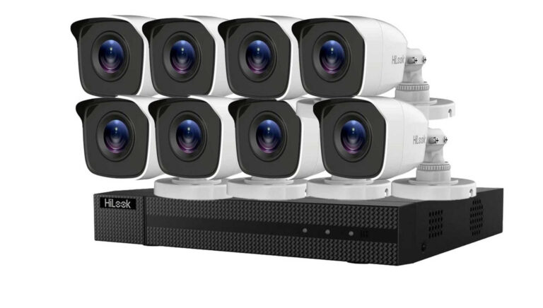 Kit de supraveghere 8 camere exterior, 2MP, IR 20m, DVR 8 canale, Hikvision HiLook, KIT8EXTHIK5MP-DVR2MP