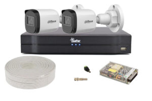 Kit supraveghere video 2 camere, FULL HD, IR 30m, DVR 4 canale, SAF-2XEB1A21 Kit supraveghere video 2 camere, FULL HD, IR 30m, DVR 4 canale, SAF-2XEB1A21