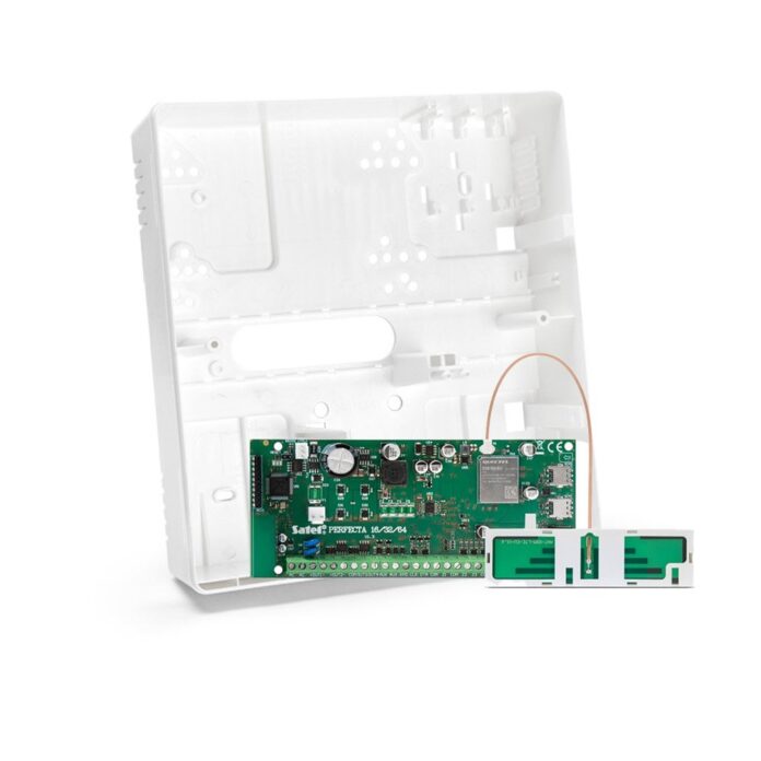 Kit sistem alarma antiefractie GSM/LTE Satel PERFECTA 64 M SET-A, 4 partitii, 8-64 zone, 4-64 iesiri, 62 utilizatori