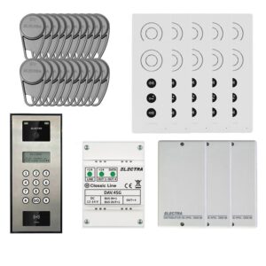 Kit videointerfon Electra Classic Line KIT-EL-VDI-1, 800 TVL, 255 posturi, RFID, tastatura, afisaj electronic, aparent Kit videointerfon Electra Classic Line KIT-EL-VDI-1, 800 TVL, 255 posturi, RFID, tastatura, afisaj electronic, aparent