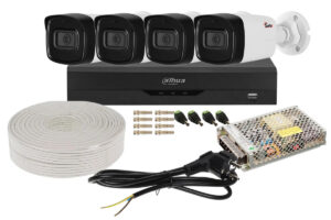 Kit de supraveghere pentru exterior, 2MP, IR 40m, 4 camere si DVR, DAHUA, KITDAH2MP80EXTACC Kit de supraveghere pentru exterior, 2MP, IR 40m, 4 camere si DVR, DAHUA, KITDAH2MP80EXTACC