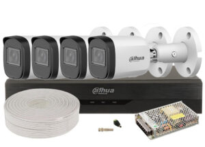 Kit supraveghere 4 camere 2MP Full HD + DVR 4 canale si accesorii, DAHUA, KITDH2MPDAHUA Kit supraveghere 4 camere 2MP Full HD + DVR 4 canale si accesorii, DAHUA, KITDH2MPDAHUA