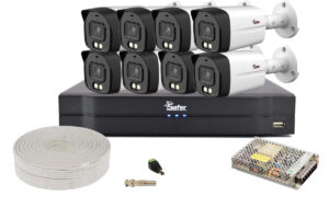 Kit de supraveghere video 8 camere exterior 2MP Full HD, 2.8 mm, IR+LED 40m, Audio, DVR 8 canale, WizSense, Safer KITEXT8FULLHD-2 Kit de supraveghere video 8 camere exterior 2MP Full HD, 2.8 mm, IR+LED 40m, Audio, DVR 8 canale, WizSense, Safer KITEXT8FULLHD-2