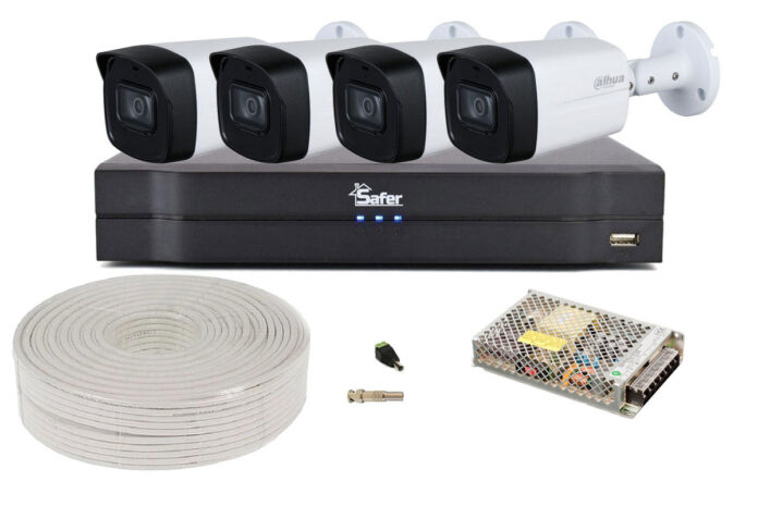 Kit 4 camere exterior FULL HD, IR 80m, lentila 3.6 mm, Microfon, KITFHD80DAHUAST-20A Kit 4 camere exterior FULL HD, IR 80m, lentila 3.6 mm, Microfon, KITFHD80DAHUAST-20A