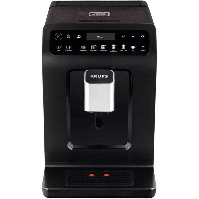 Espressor automat KRUPS Evidence EA890D10, Tehnologie Quattro Force, Functie Extra Shot, 1450 W, 15 retete, Negru
