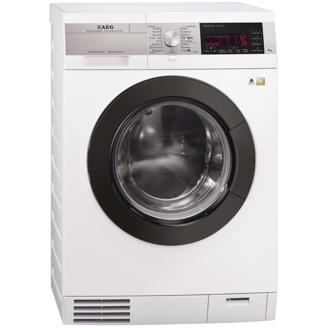Masina de spalat rufe cu uscator AEG L99695HWD, 9 kg spalare / 6 kg uscare, 1600 RPM, Clasa A, Alb