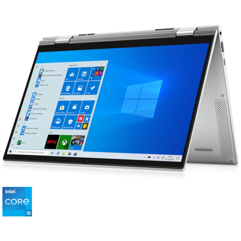 Laptop 2 in 1 Dell Inspiron 13 DI137306I7161TWHPN, Intel Core I7-1165G7, 13.3inch, Full HD, Touchscreen, 16GB, 1TB SSD, Intel Iris Xe Graphics, Windows 10 Home, Argintiu