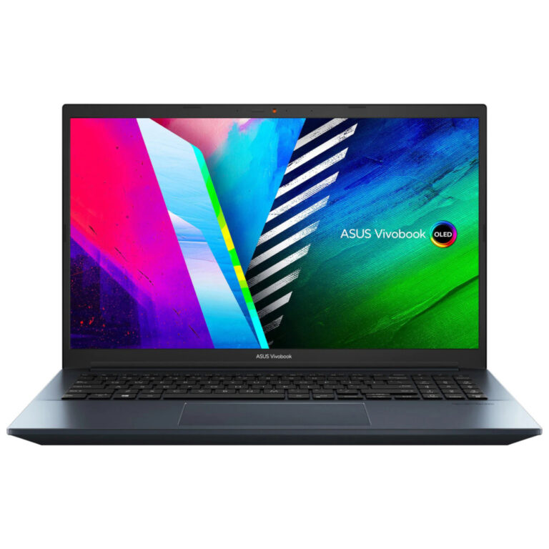 Laptop ASUS Vivobook Pro 15 M3500QC-L1258, AMD Ryzen 7 5800H, OLED, 16GB RAM, 1TB SSD, NVIDIA GeForce RTX 3050 4GB, Free DOS, Albastru