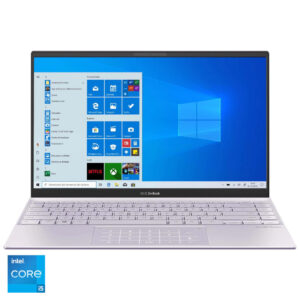 Laptop ASUS ZenBook 14 UX425EA-KI574T, Intel Core i5-1135G7, 14 inch, Full HD, 8GB, 512GB SSD, Intel Iris Xe Graphics, Windows 10 Home, Lilac Mist Laptop ASUS ZenBook 14 UX425EA-KI574T, Intel Core i5-1135G7, 14 inch, Full HD, 8GB, 512GB SSD, Intel Iris Xe Graphics, Windows 10 Home, Lilac Mist