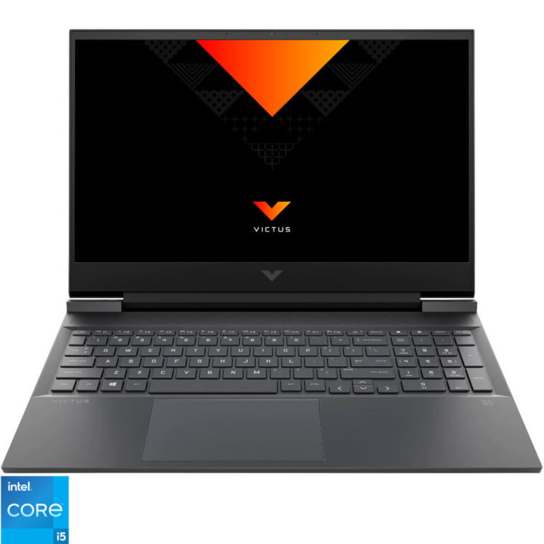 Laptop  HP Victus Gaming 16-d0100nq, 16.1 inch, Intel Core i5-11400H, 16GB RAM, 512GB SSD, nVidia GeForce RTX 3050 Ti, Mica Silver