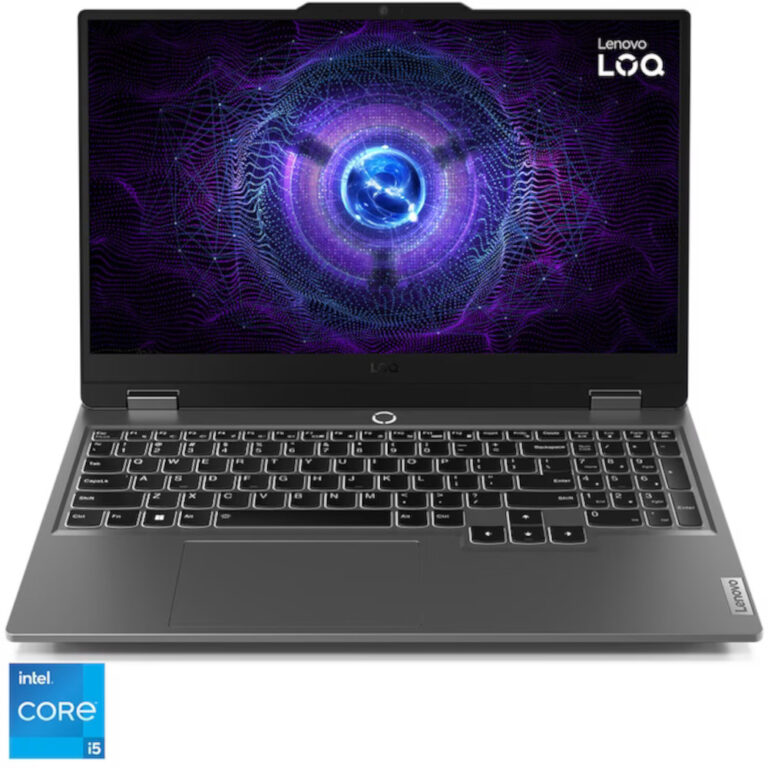 Laptop Lenovo Gaming LOQ 15IAX9, 15.6inch,144Hz, Intel Core i5-12450HX, 16 GB RAM, 512 GB SSD, nVidia RTX 4060,  No OS, Gri