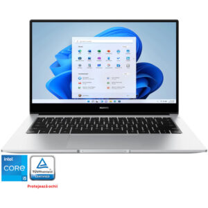 Laptop ultraportabil Huawei MateBook D14, Intel Core i5-1135G7, 14 inch, Full HD, 8GB, 512GB SSD, Intel UHD Graphics, Windows 11 Home, Argintiu Laptop ultraportabil Huawei MateBook D14, Intel Core i5-1135G7, 14 inch, Full HD, 8GB, 512GB SSD, Intel UHD Graphics, Windows 11 Home, Argintiu