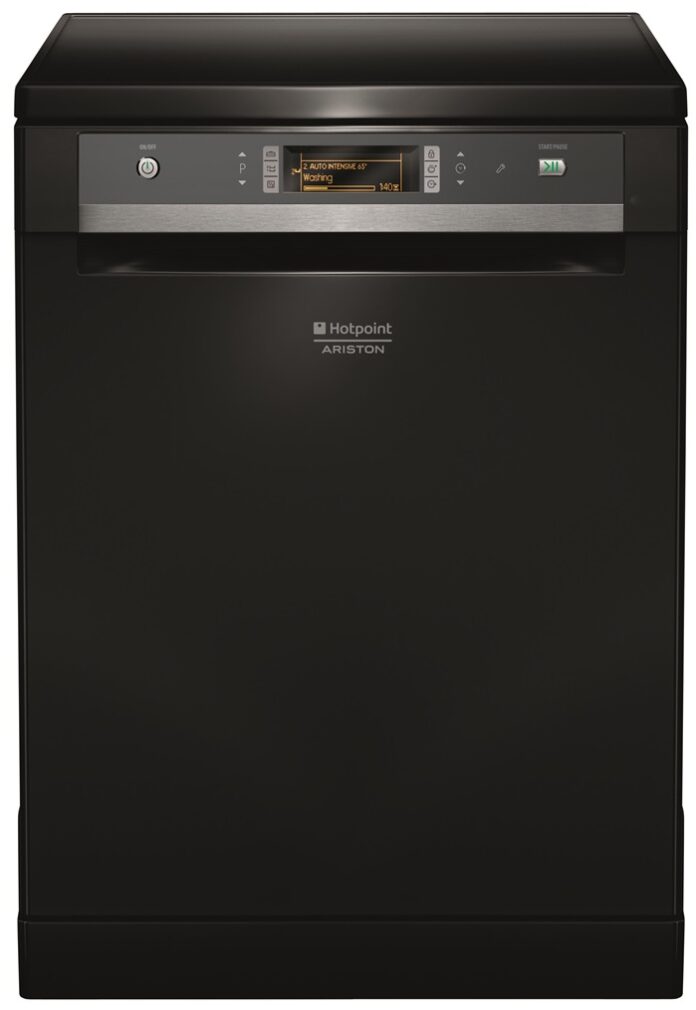 Masina de spalat vase Hotpoint LFD11M121B, 14 seturi, 11 programe, 60 cm, Clasa A++, Negru
