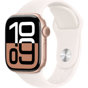 Apple Watch Series 10 , GPS, 42mm Rose Gold Aluminium Case, Sport Band, Light Blush, M/L Apple Watch Series 10 , GPS, 42mm Rose Gold Aluminium Case, Sport Band, Light Blush, M/L