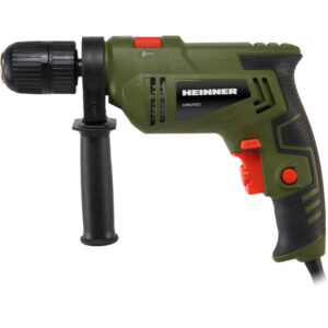 Masina de gaurit cu percutie Heinner UMGP012, 550 W, 3000 RPM, Mandrina automata 13 mm, Negru/Verde Masina de gaurit cu percutie Heinner UMGP012, 550 W, 3000 RPM, Mandrina automata 13 mm, Negru/Verde