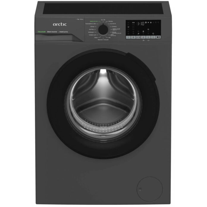 Masina de spalat rufe Arctic APLM2WFSU27211S, 1200 RPM, 7 kg, Improspatare cu abur, SaveInAll, IronExpress, Motor Silent Inverter, Recycled Tub, Steam, Child Lock, Add-In, Antracit, Clasa A Masina de spalat rufe Arctic APLM2WFSU27211S, 1200 RPM, 7 kg, Improspatare cu abur, SaveInAll, IronExpress, Motor Silent Inverter, Recycled Tub, Steam, Child Lock, Add-In, Antracit, Clasa A
