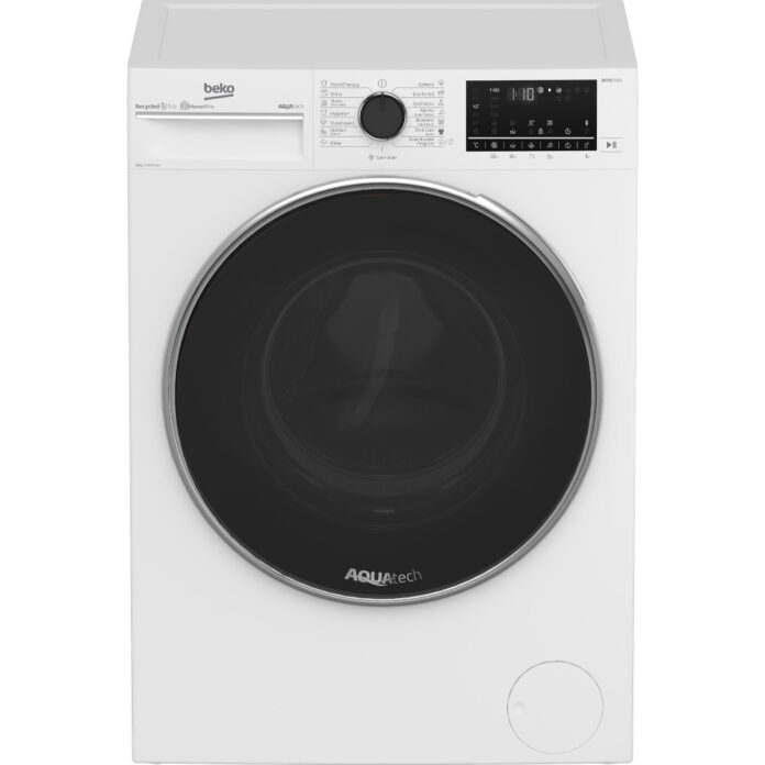 Masina de spalat rufe Beko B5WFU59415W, 9 kg, 1400 RPM, AquaTech, SteamCure Hygiene+, Clasa A, Alb Masina de spalat rufe Beko B5WFU59415W, 9 kg, 1400 RPM, AquaTech, SteamCure Hygiene+, Clasa A, Alb