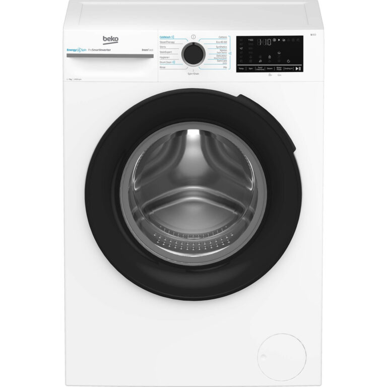 Masina de spalat rufe Beko BM3WFSU47415WB, 1400 RPM, 7 kg, Afisare timp spalare ramas, Hygiene+, SteamCure, AddXtra, EnergySpin, Alb, Clasa A