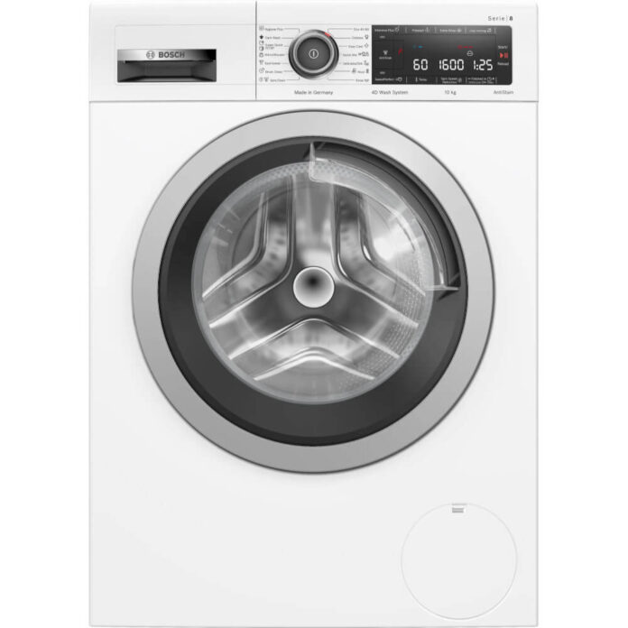 Masina de spalat rufe Bosch WAX32M01BY, 1600 RPM, 10 Kg,  Sistem Spalare 4D, EcoSilence Drive, SpeedPerfect, Clasa B, Alb