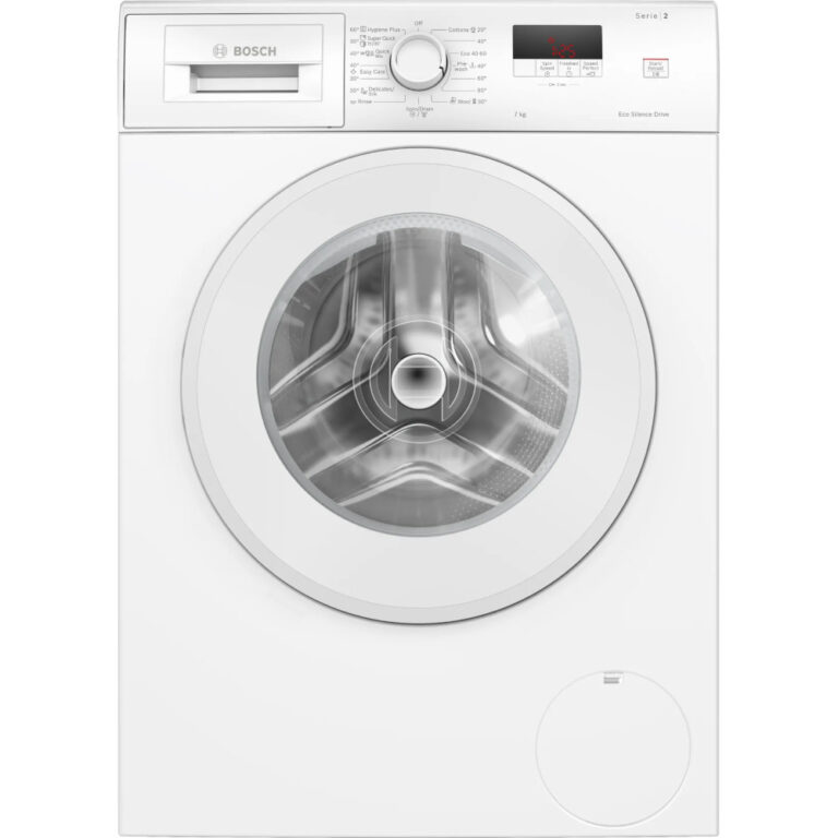 Masina de spalat rufe Bosch WGE02400BY, 7 kg, 1400 RPM, Protectie impotriva acces copii, EcoSilence Drive, Functie reload, Speed Perfect / fara prezentare, Alb, Clasa A