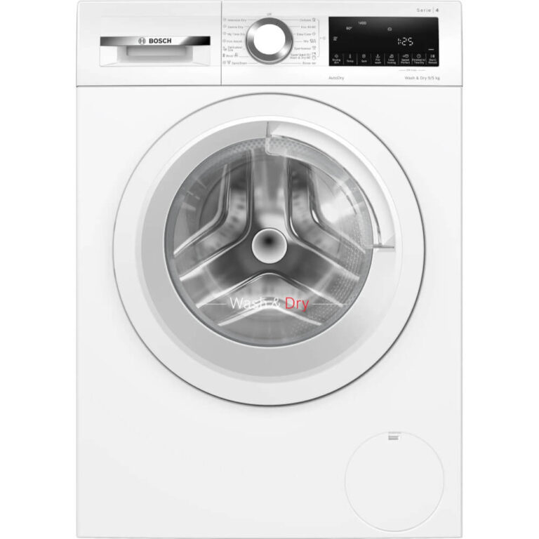 Masina de spalat rufe cu uscator Bosch WNA144V0BY, 1400 RPM, Spalare 9 kg, Uscare 5 kg, Motor EcoSilence Drive, AutoDry, Clasa B, Alb