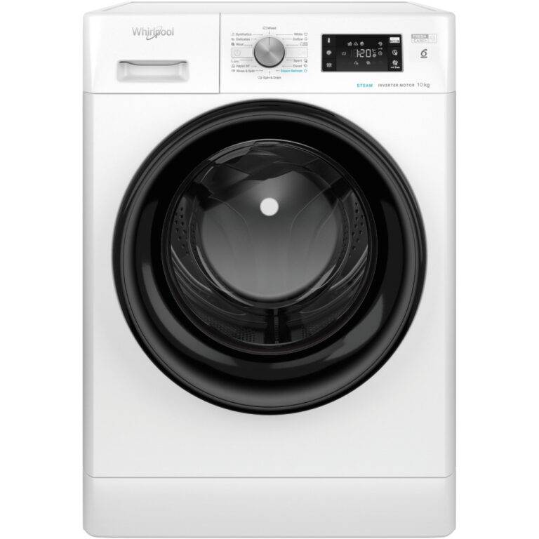 Masina de spalat rufe Whirlpool FFB 10469 BV EE, 1400 RPM, 10 kg, Clasa A,  Steam Refresh, Tehnologia al-6lea Simt, Motor Inverter, Alb/Negru