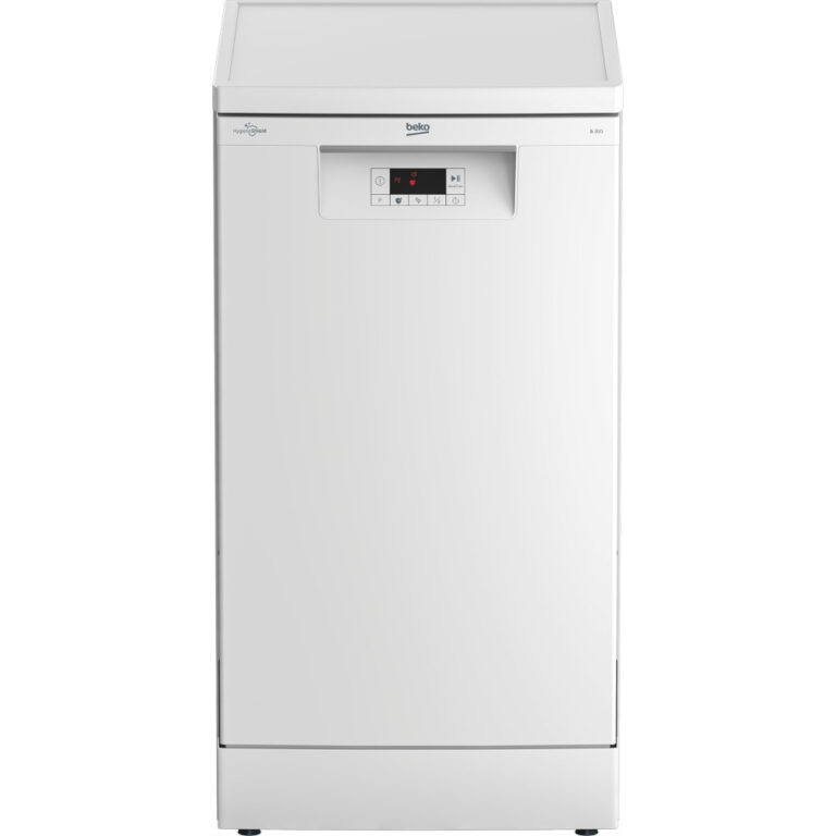 Masina de spalat vase independenta Beko BDFS15020W, 10 seturi, 5 programe, Hygiene Intense, Intensive 70°, Dozator glisant pentru detergent, Alb, Clasa E