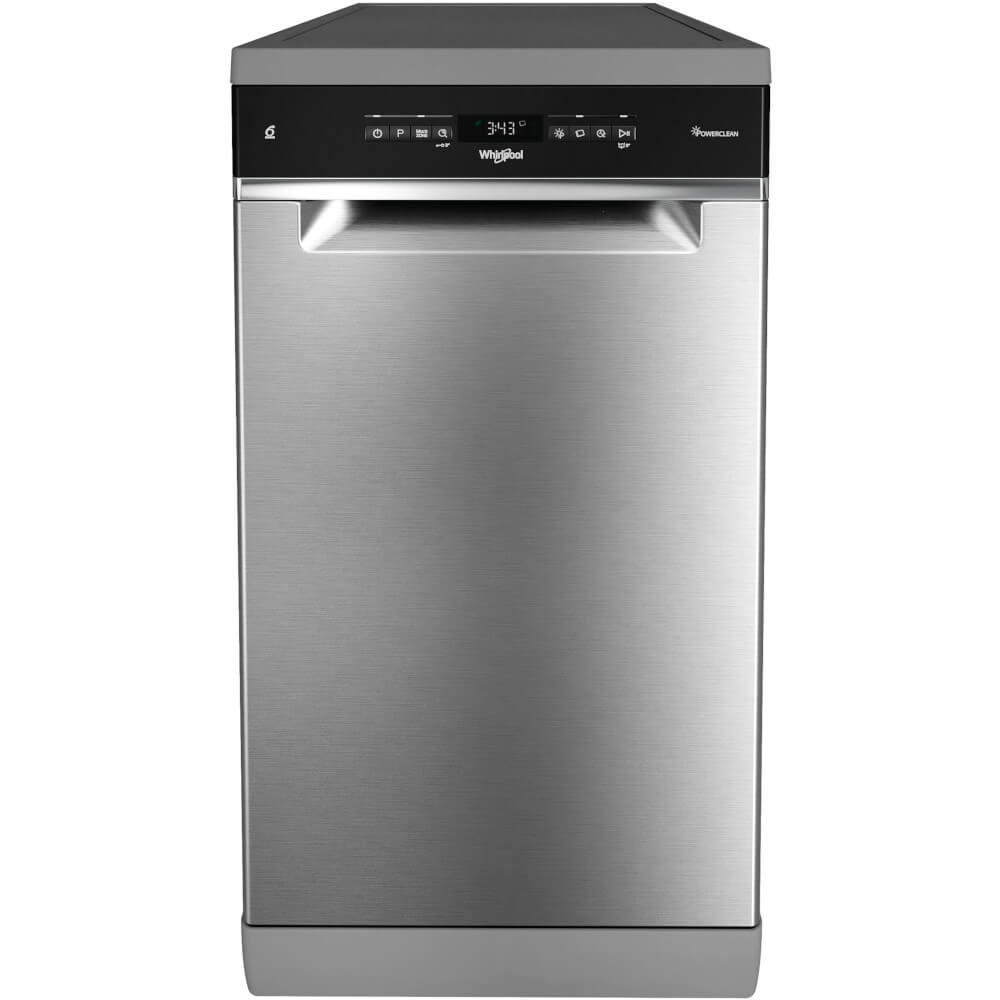 Masina de spalat vase slim Whirlpool WSFO3O23PFX, 10 seturi, 7 programe, Clasa E Masina de spalat vase slim Whirlpool WSFO3O23PFX, 10 seturi, 7 programe, Clasa E