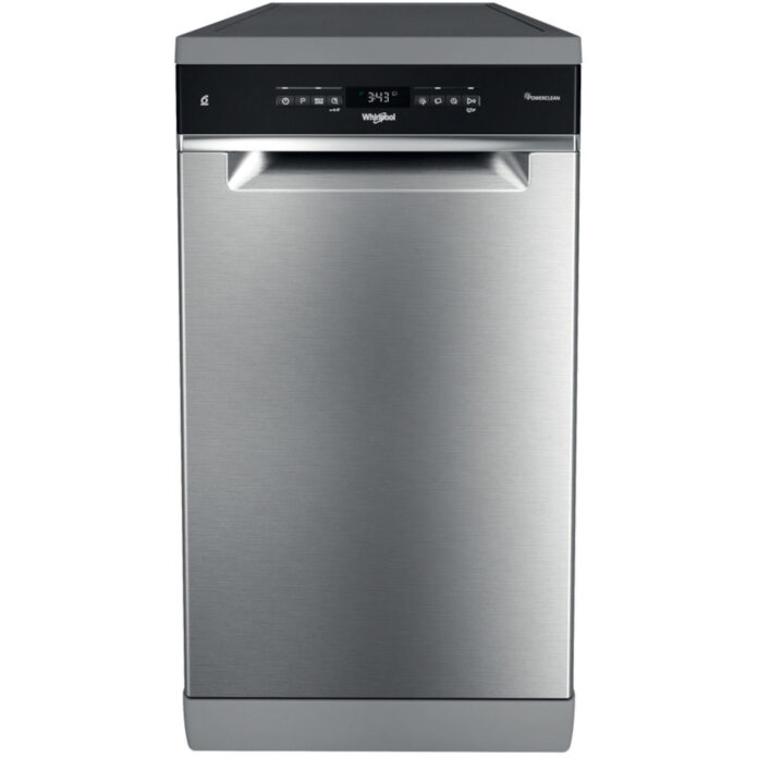 Masina de spalat vase slim Whirlpool WSFO3O34PFX, 10 seturi, 8 programe, Clasa D Masina de spalat vase slim Whirlpool WSFO3O34PFX, 10 seturi, 8 programe, Clasa D