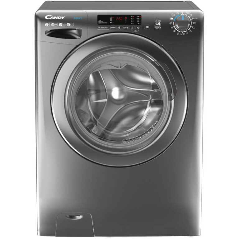 Masina de spalat rufe Candy Smart CS 1292DWRR4 1 S, 1200 RPM, 9 Kg, 16 Programe de spalare, Functia Easy Iron, Clasa B, Gri antracit