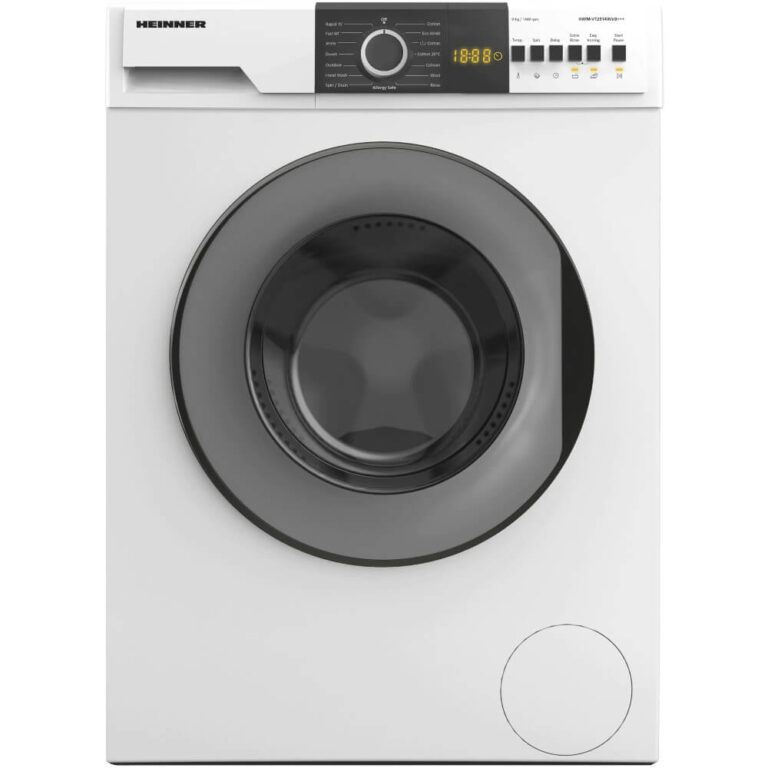 Masina de spalat rufe Heinner HWM-VT2914INVB+++, 9kg, 1400 RPM, Display LED, Motor Inverter, Sistem detectare spuma, Clasa B, Alb