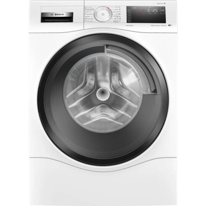 Masina de spalat rufe cu uscator Bosch WDU8H543EU, 1400 RPM, 10 kg Spalare/6 kg Uscare, Control Wi-Fi, AutoDry, Night Wash, Clasa D, Alb